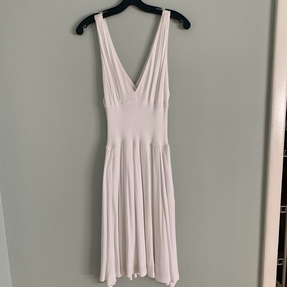 Diane Fon Furstenberg Studio White Cotton Knit Dress